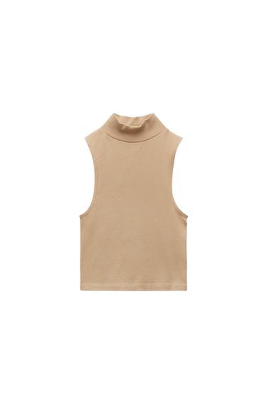 SEAMLESS HIGH NECK TOP