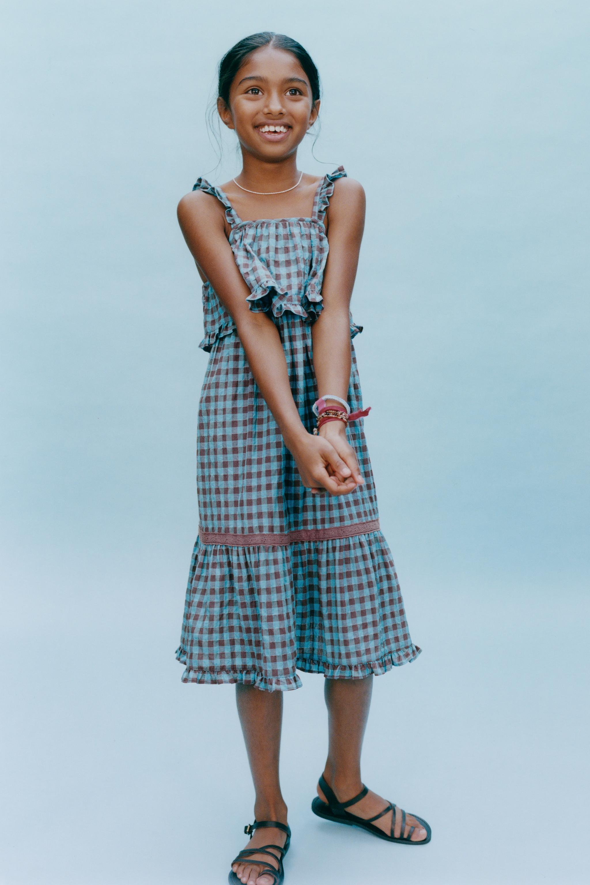 GINGHAM PRINT DRESS