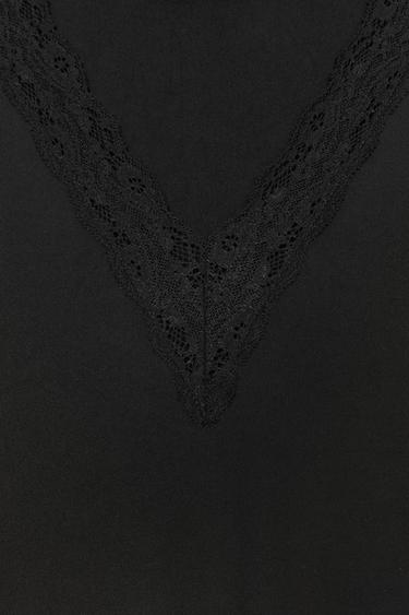 BODY POLIAMIDA ENCAJE - Negro de Zara