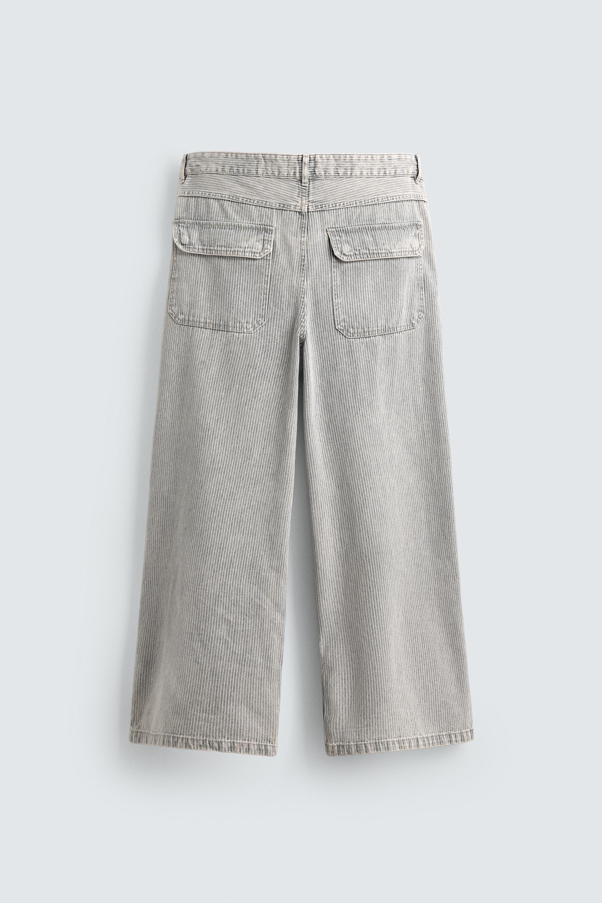 RELAXED STRAIGHT FIT STRIPED PANTS