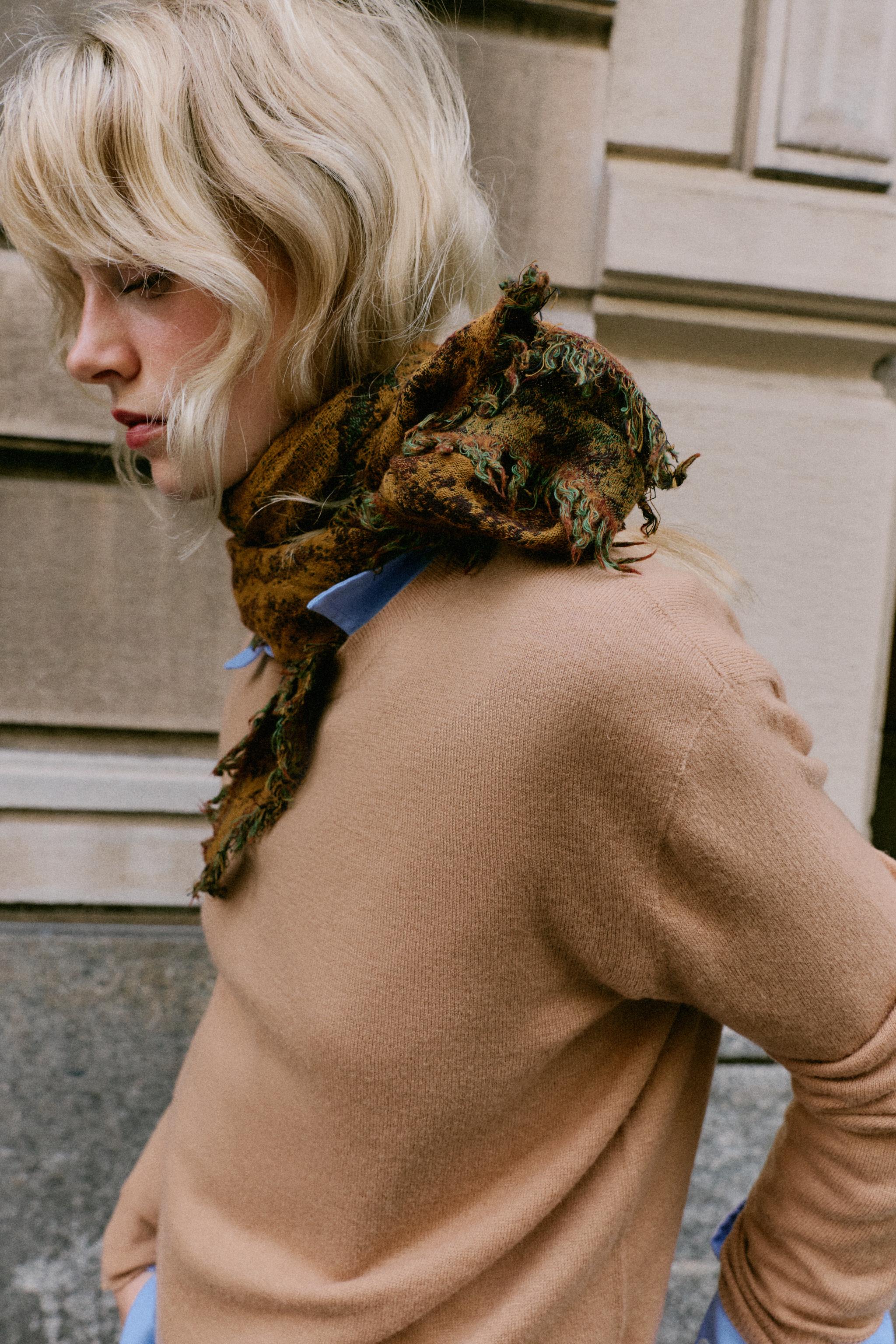 TAPESTRY PRINT JACQUARD SCARF