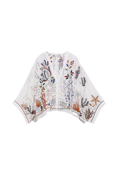 EMBROIDERED COTTON BLOUSE