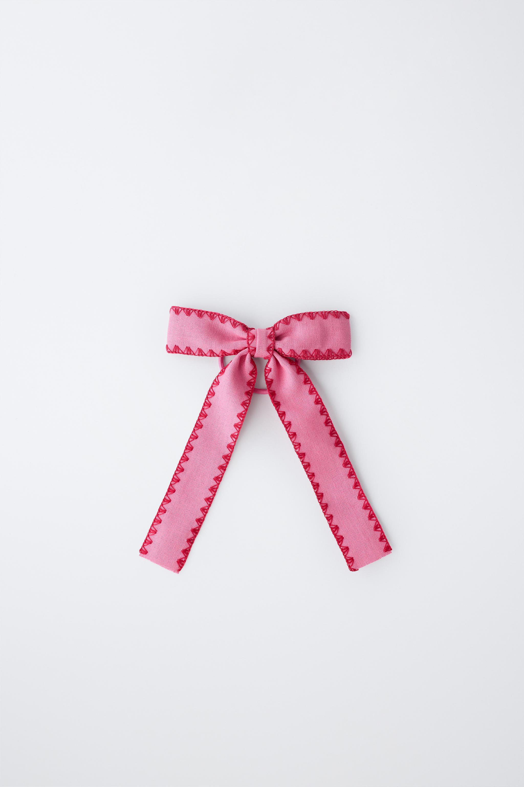 CONTRAST-TRIM BOW SCRUNCHIE