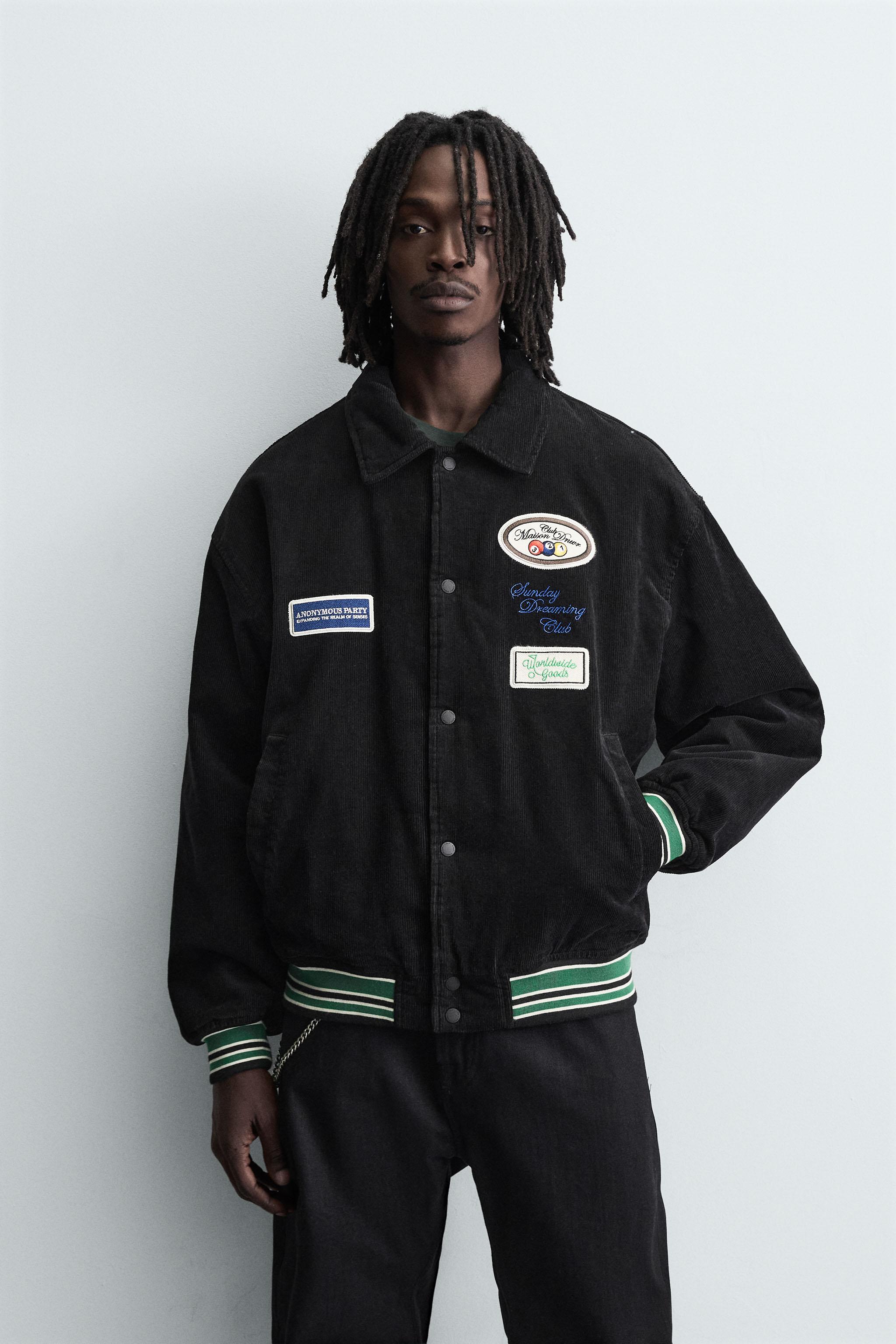 CORDUROY EMBROIDERED PATCH JACKET