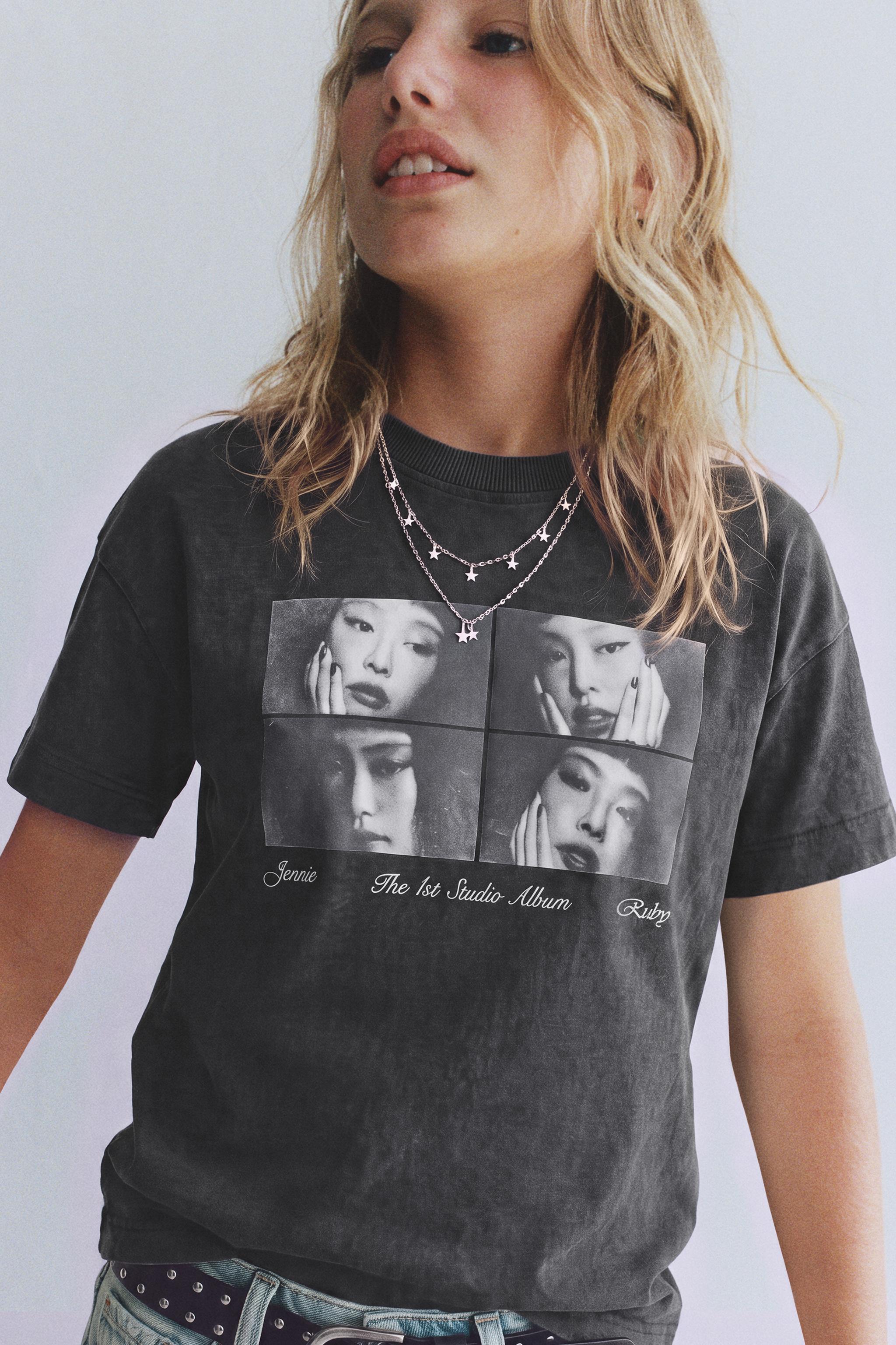 JENNIE RUBY® PHOTOGRAPHIC PRINT T-SHIRT — Anthracite grey
