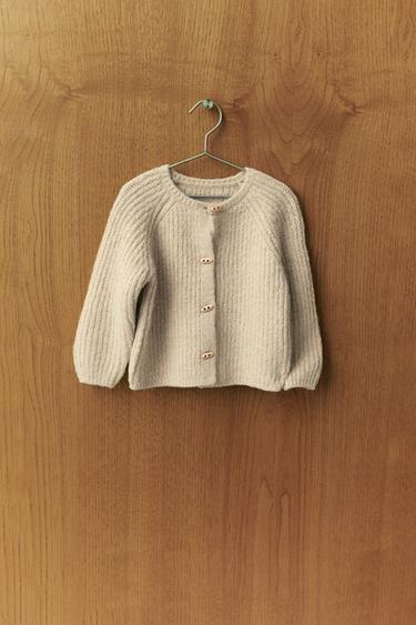 TOGGLE CARDIGAN - Cream by Zara