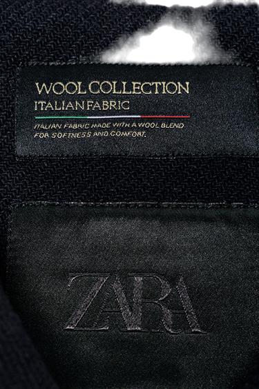 LONG WOOL BLEND COAT ZW COLLECTION - Dark navy by Zara