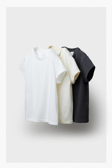 PACK DE TRÊS T-SHIRTS LISAS - Vários da Zara