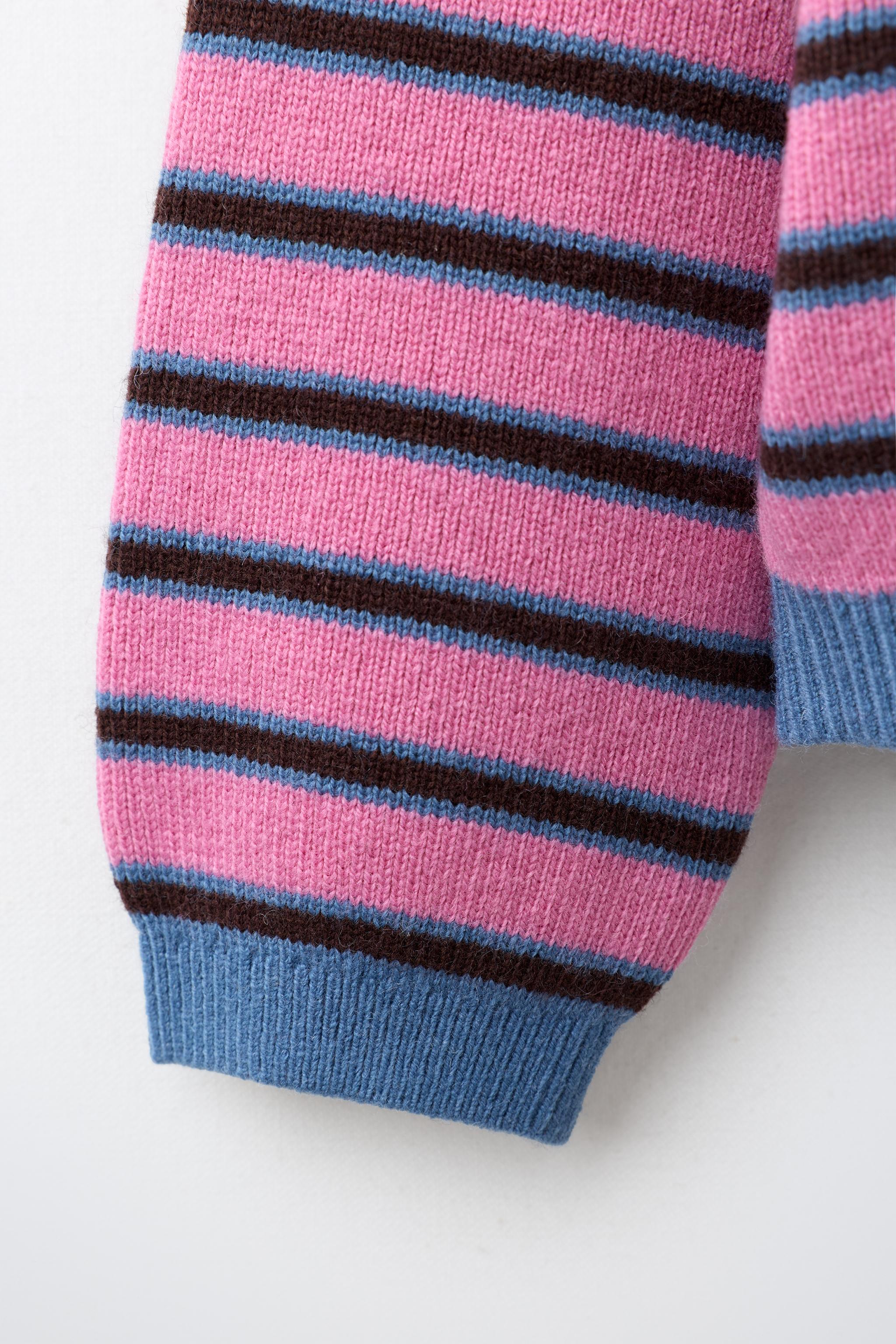 STRIPED KNIT POLO SHIRT