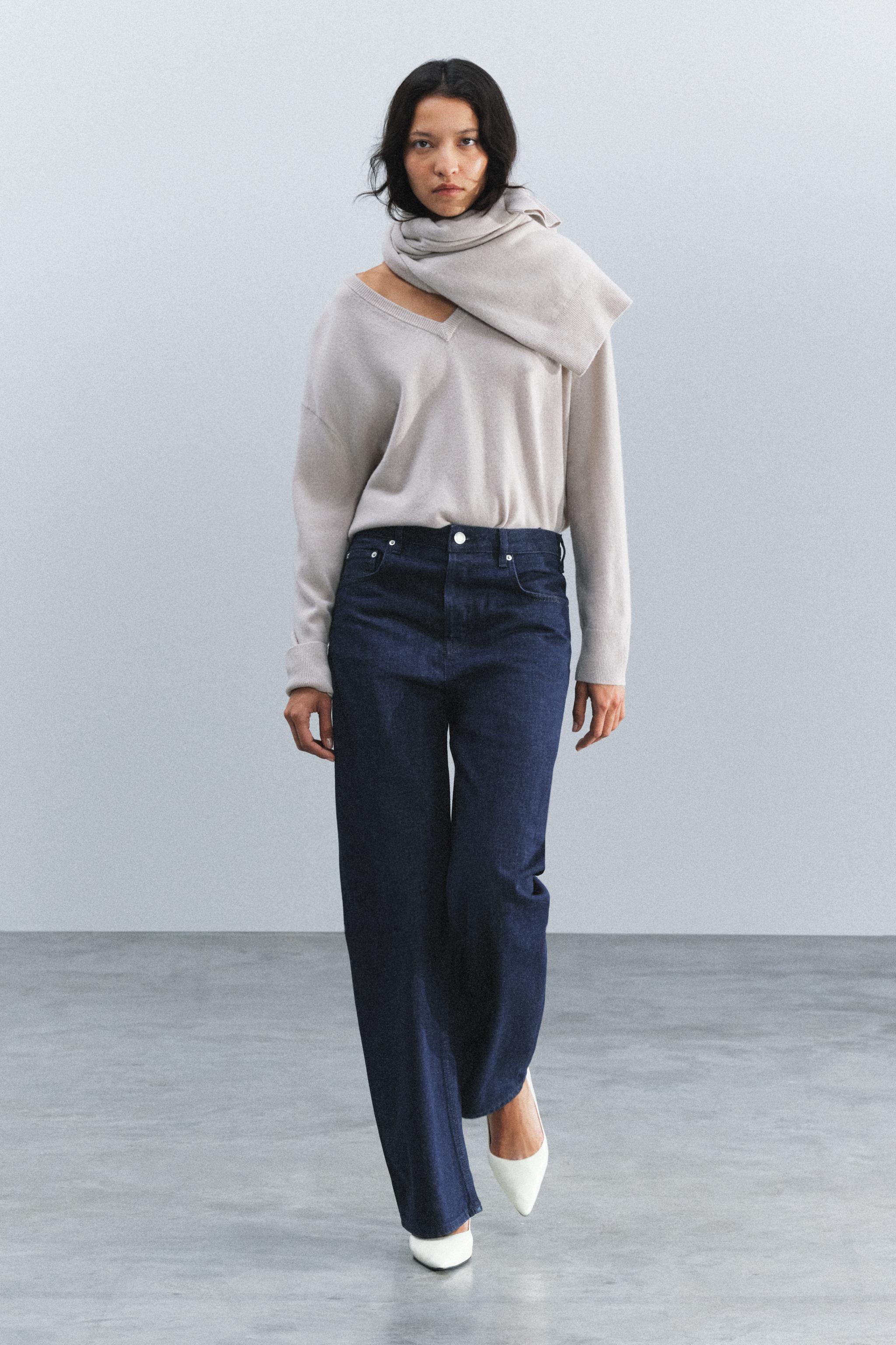 ZW COLLECTION HIGH-RISE STRAIGHT FIT JEANS