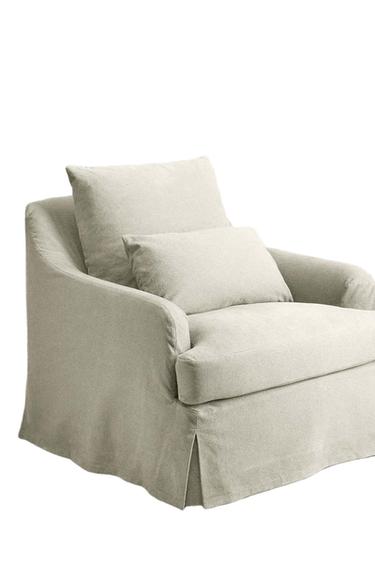 غلاف قطن للكرسي بذراعين ARMCHAIR 01 - بيج فاتح الخاص بـ Zara