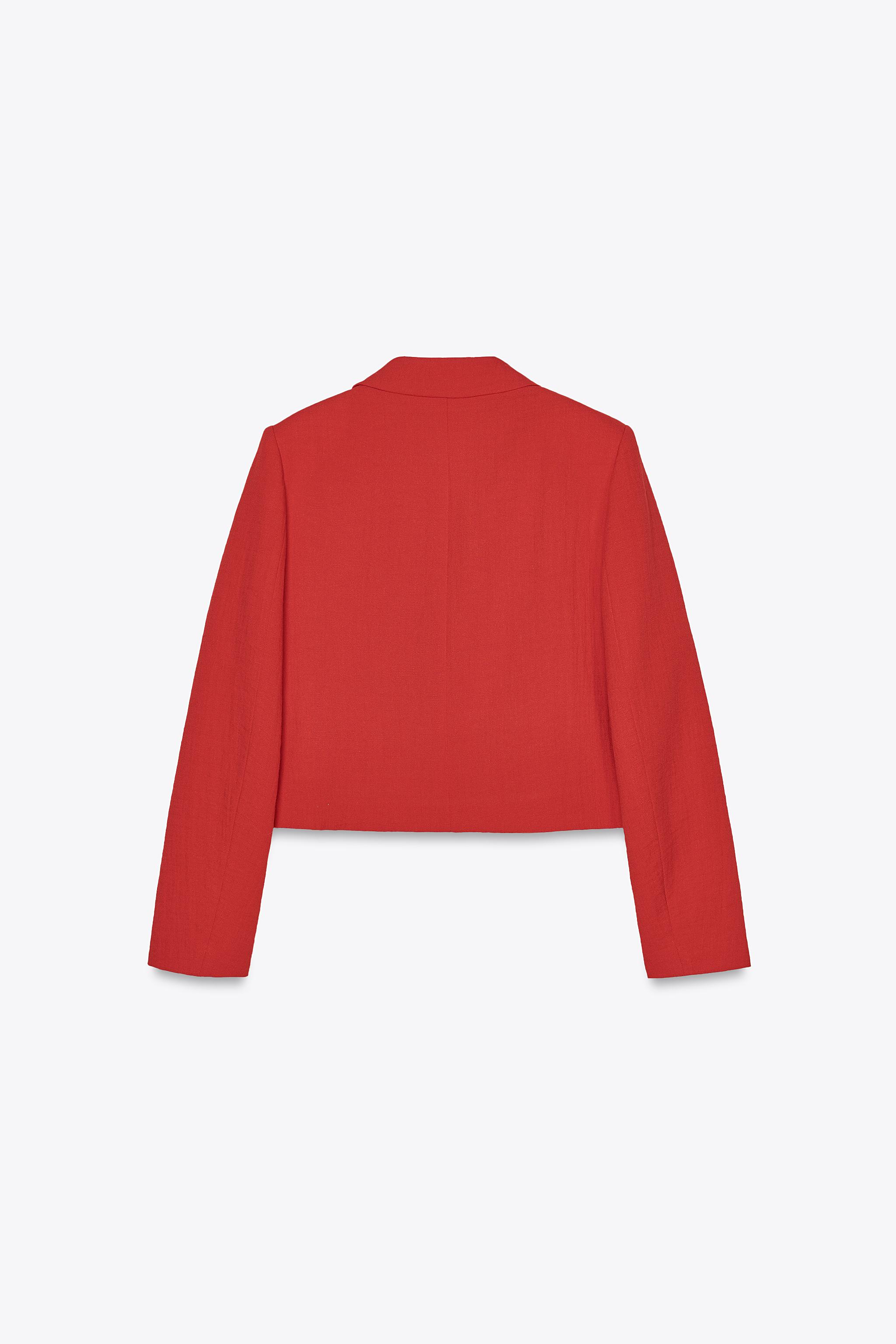 ショルダーパッド ラスティック ジャケット - レッド | ZARA