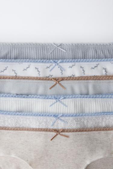 6-14 ANS/ LOT DE SIX CULOTTES IMPRIMÉES - Sable / Bleu de Zara - Image 1