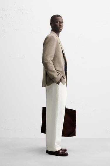 HOUNDSTOOTH BLAZER - Brown by Zara - Image 3