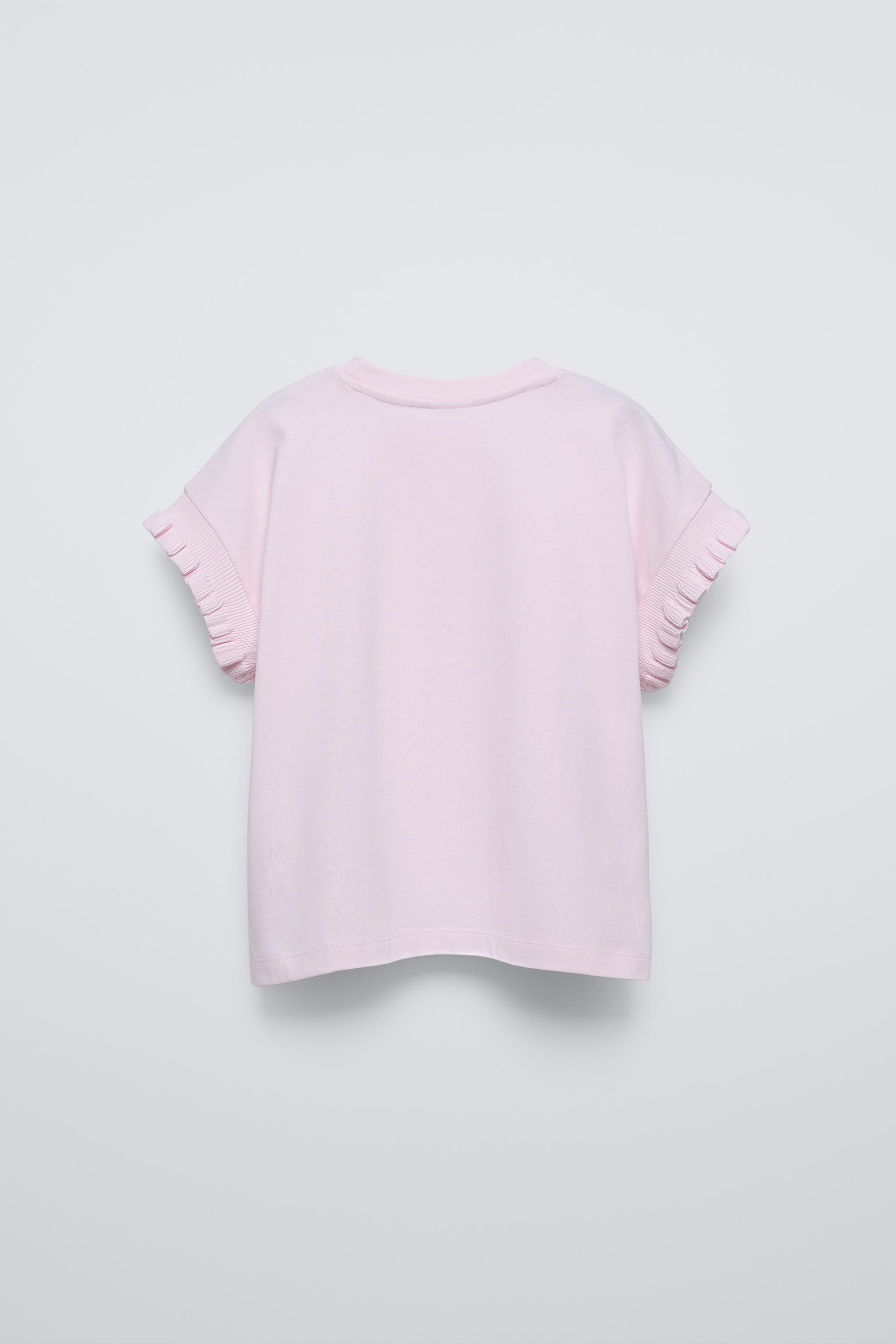 Camiseta blanca volantes zara online