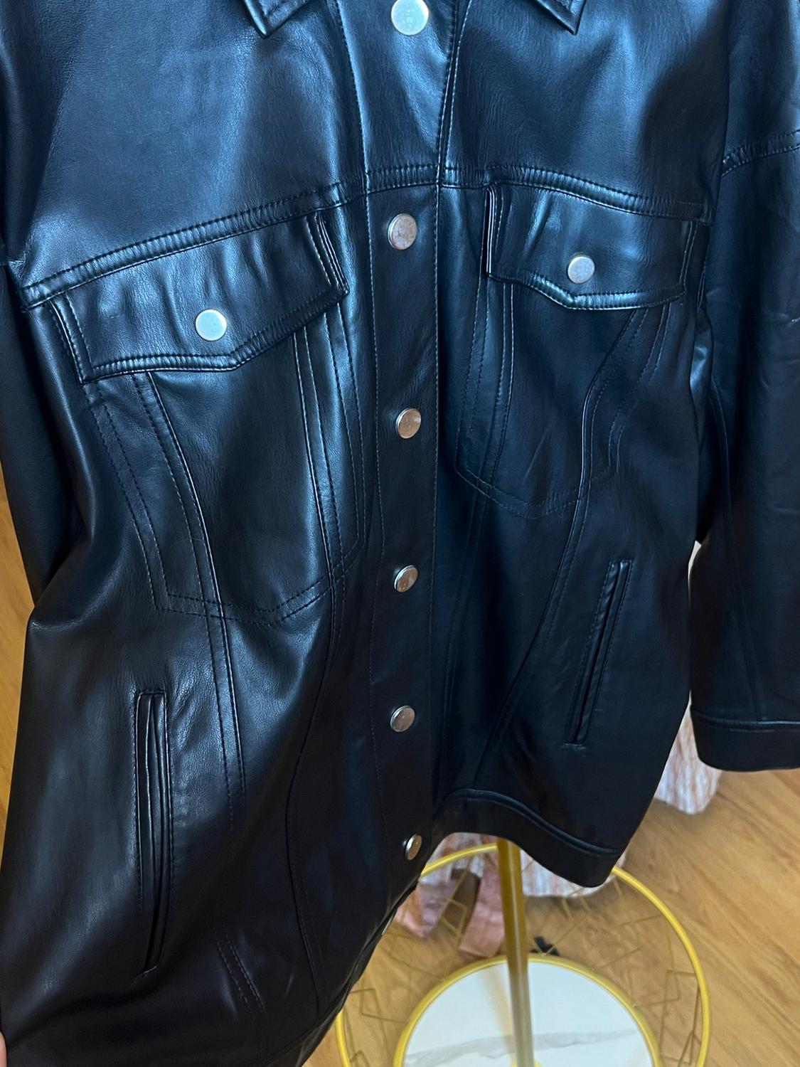 FAUX LEATHER OVERSIZE JACKET - Image 4