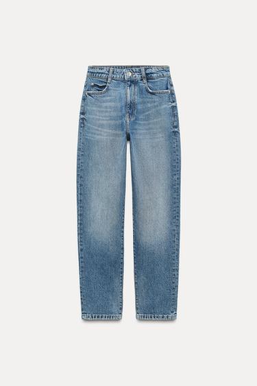 JEANS Z1975 MOM LEG TIRO ALTO - Azul medio de Zara