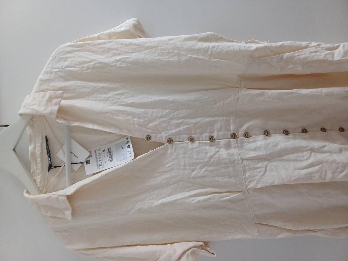 LINEN-BLEND MINI SHIRT DRESS - Image 2
