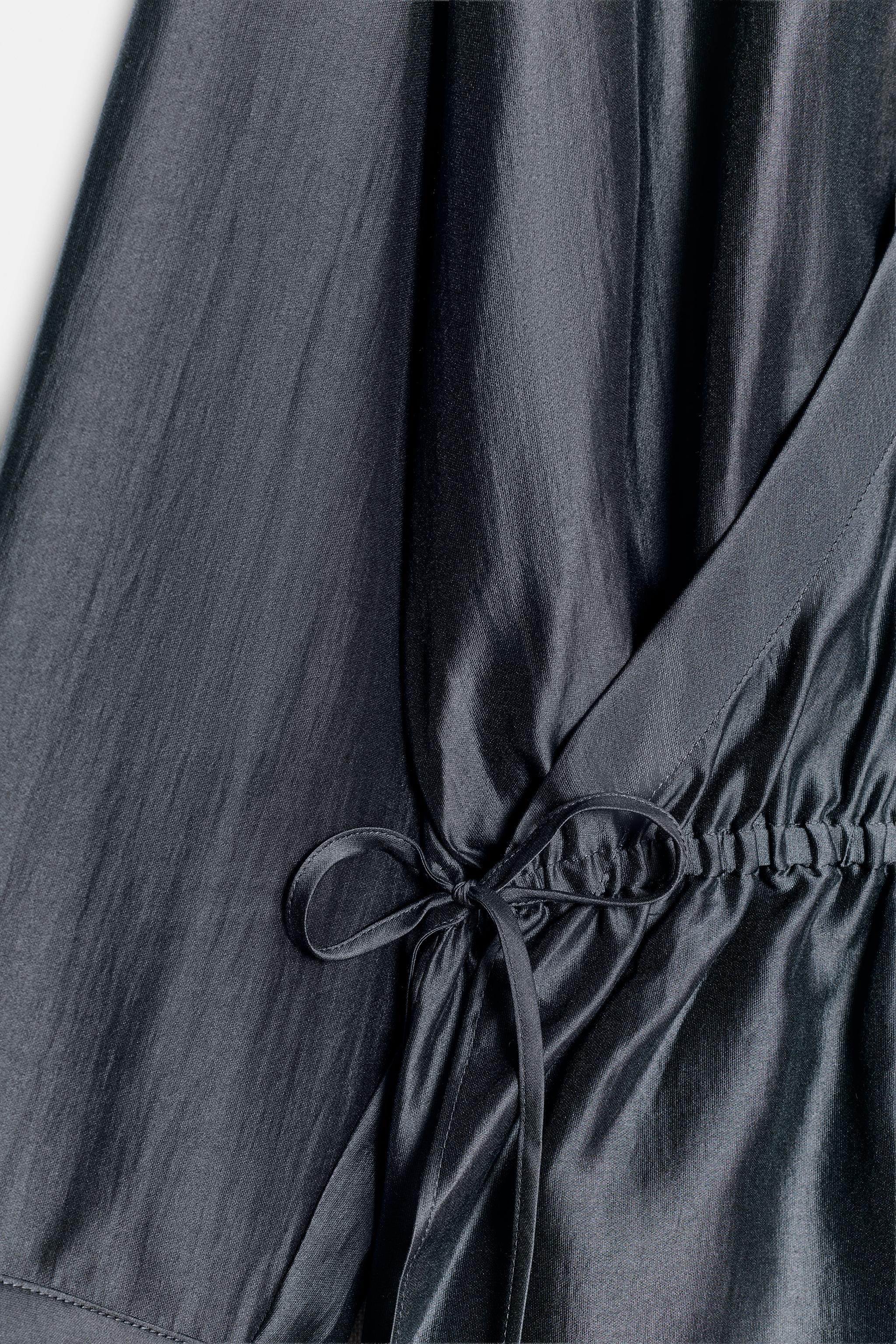 Zara ZW COLLECTION KRUVAZE DÖKÜMLÜ BLUZ görsel 6
