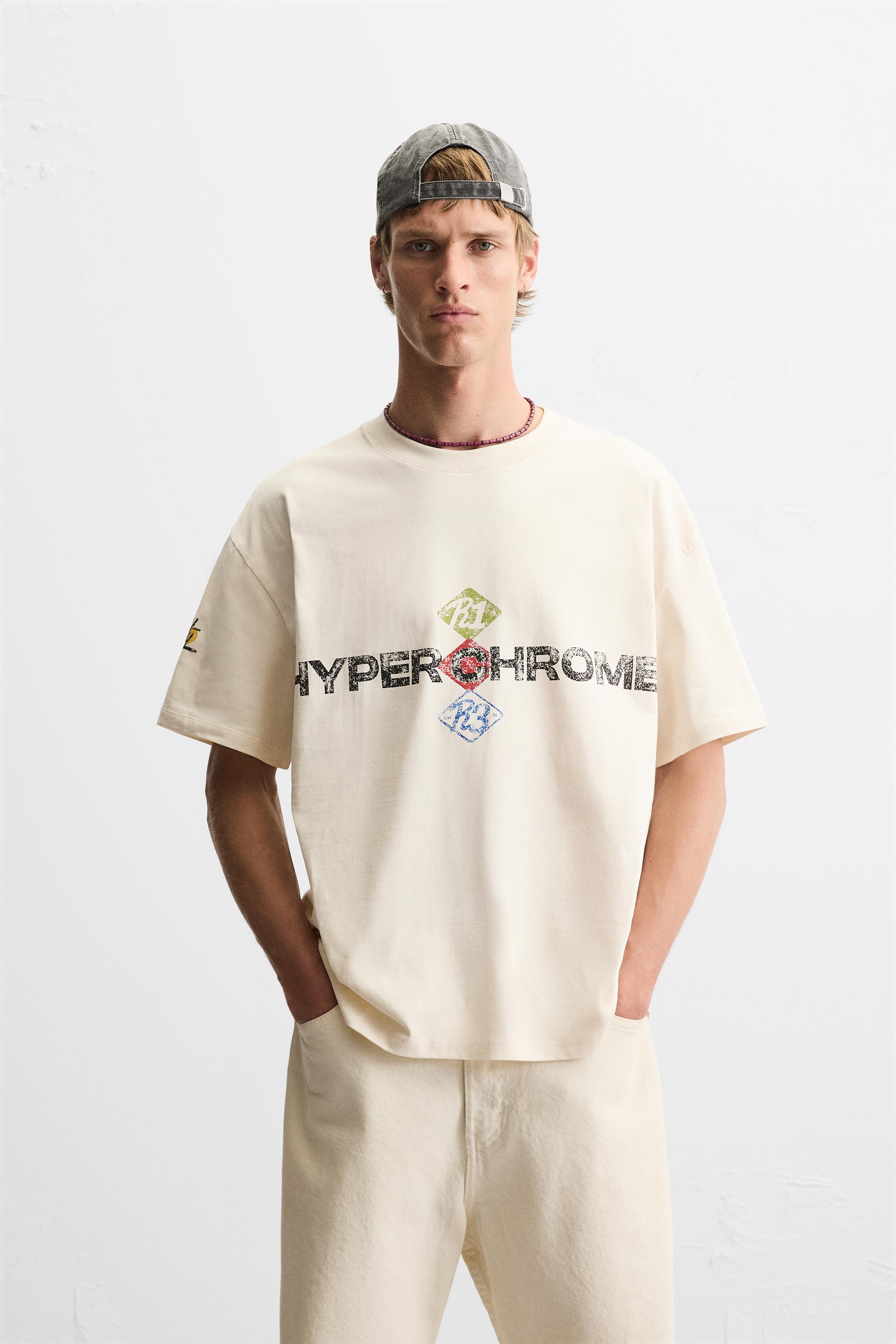 ZARA コントラストプリント Ｔシャツ 5644/831 COMBINATION PRINT T-SHIRT - Ecru | ZARA United States