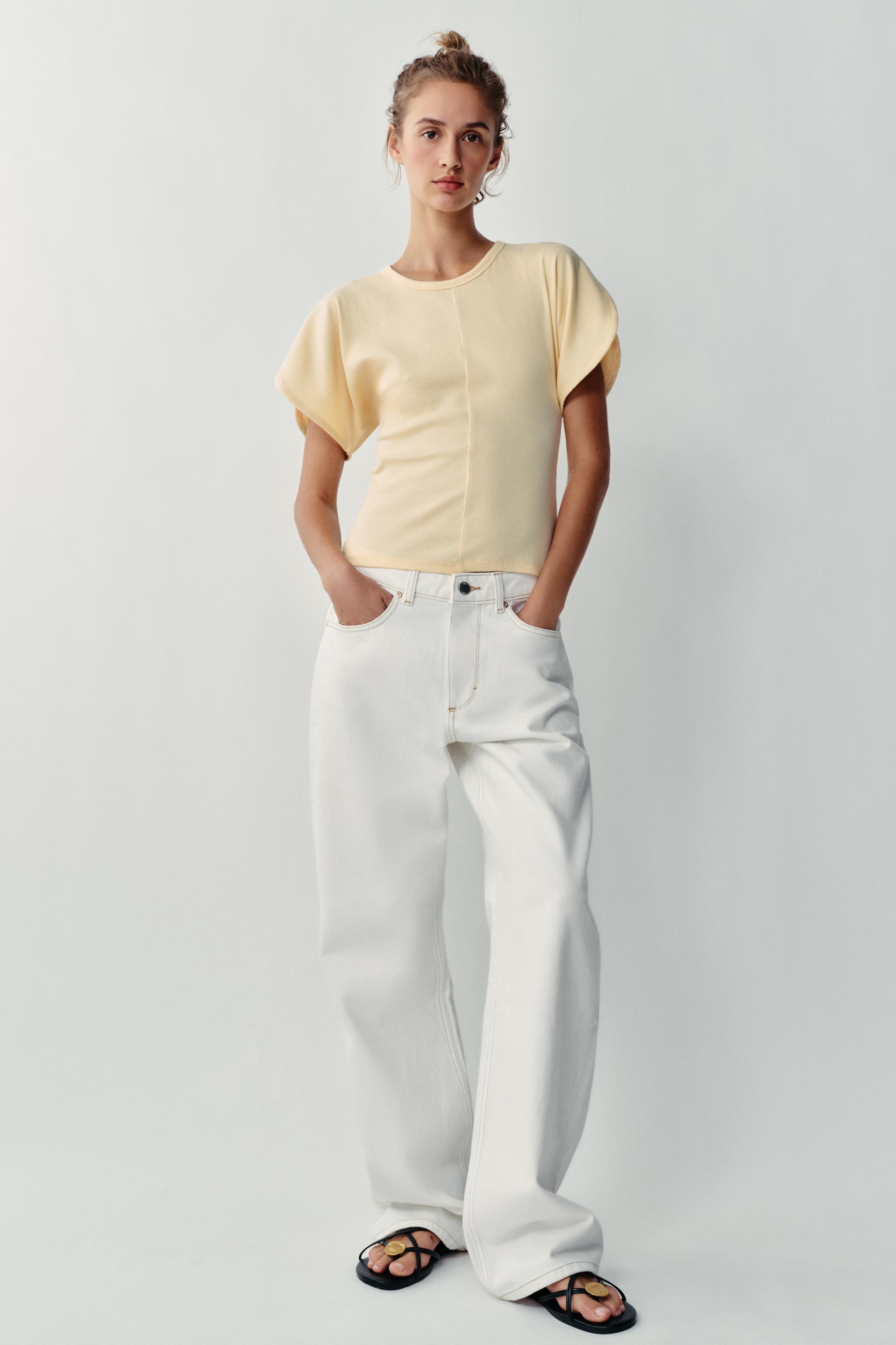 WIDE SLEEVE T-SHIRT — Yellow