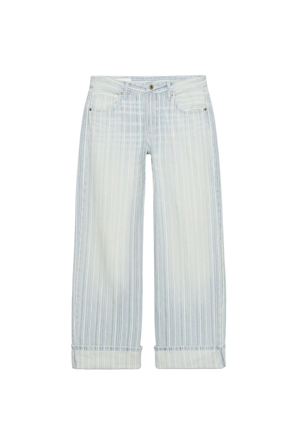 TRF LOW RISE STRIPED FOLDED LOOSE JEANS - image 4