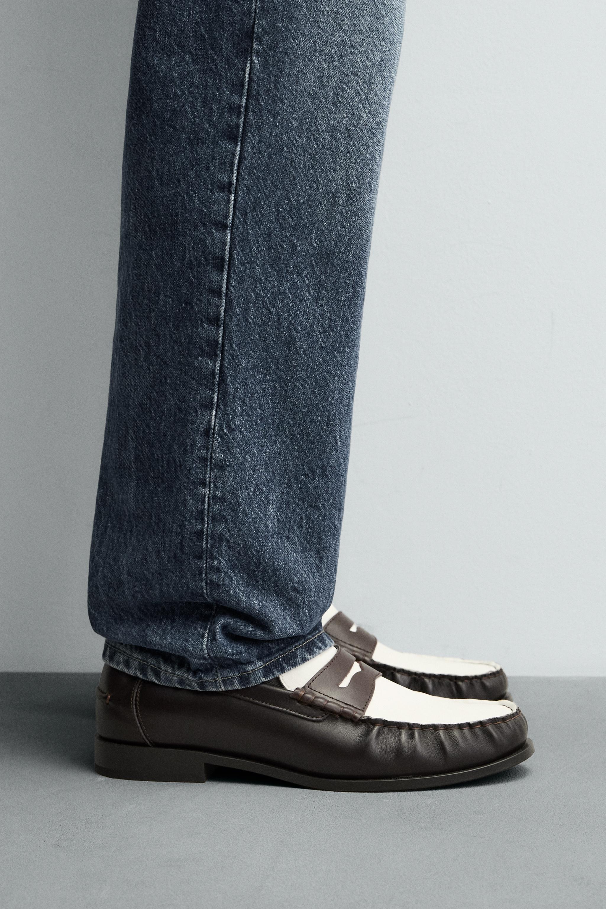レザー ペニーストラップ ローファー - マルチカラー | ZARA