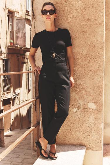 HIGH-WAIST TROUSERS - Black by Zara