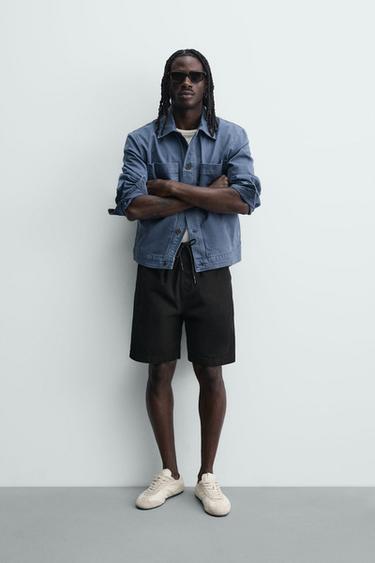 ВАРЕНІ ШОРТИ RELAXED FIT - Чорний Zara
