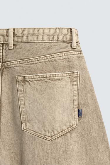 PANTALON BARREL FIT DÉLAVÉ - Sable de Zara - Image 9