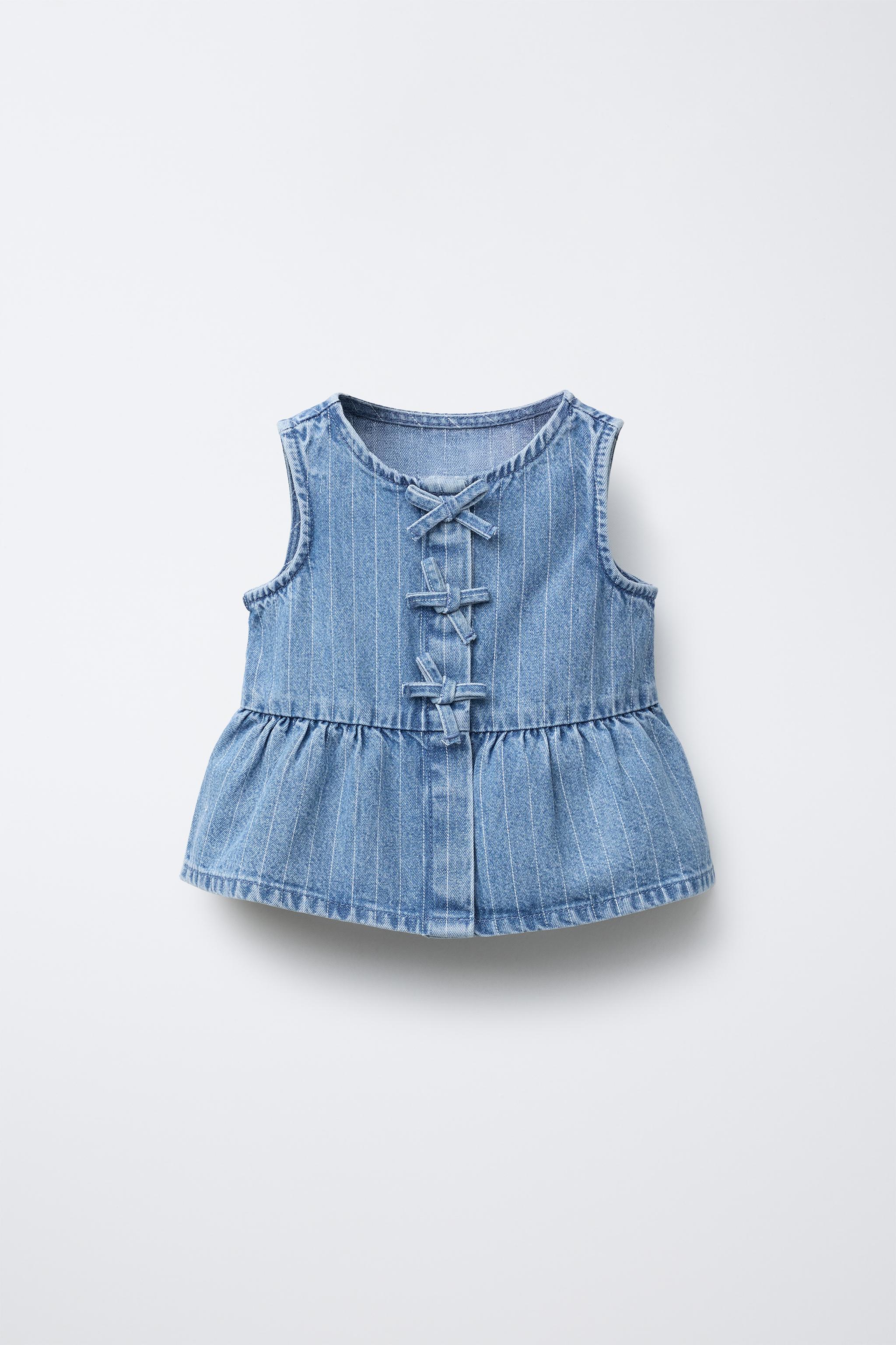 ストライプ デニムトップス - ミディアムブルー | ZARA Japan / 日本