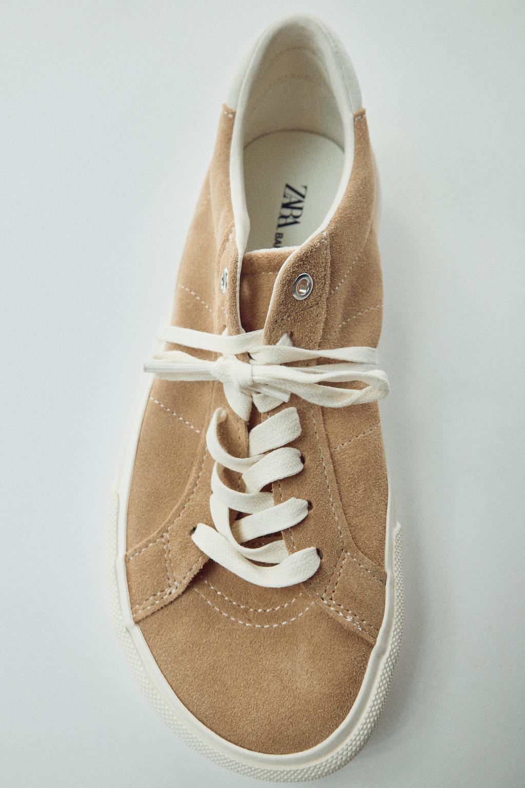 BAREFOOT LEATHER AND SUEDE TRAINERS