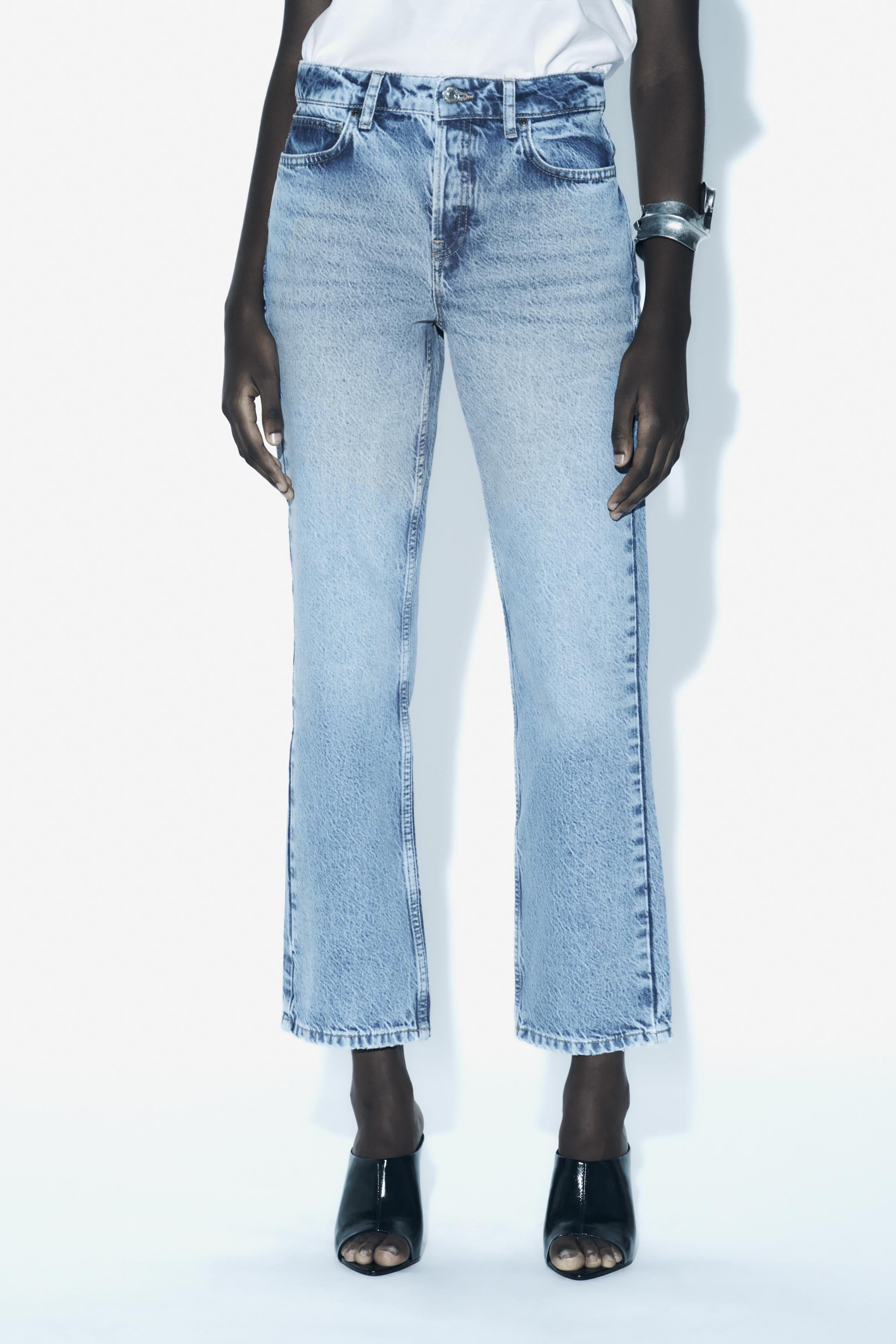 MID-RISE Z1975 STRAIGHT LEG JEANS - Mid-blue | ZARA Canada