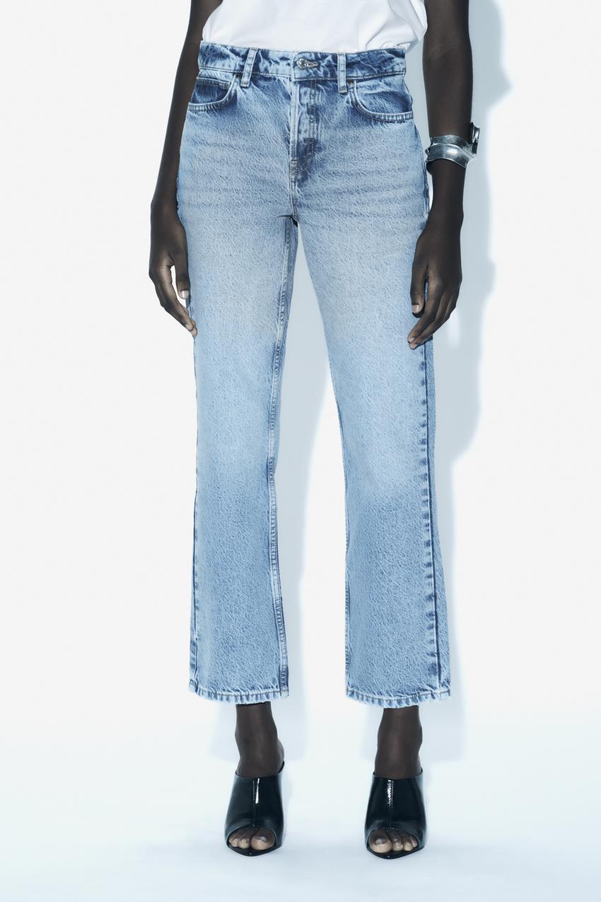 high RIPPED HIGH RISE Z1975 MOM JEANS - Mid-blue