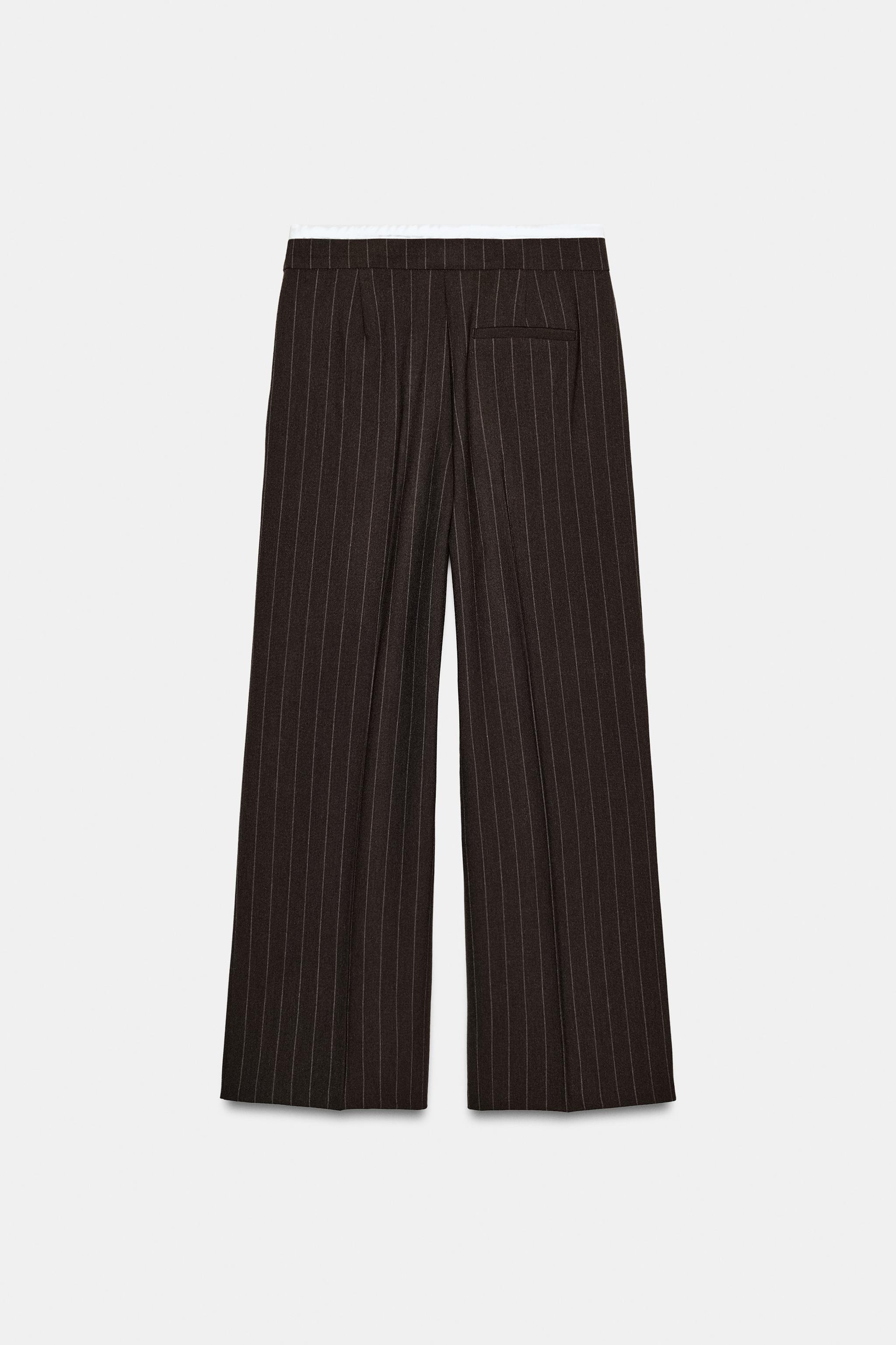 WIDE LEG PANTS WITH DOUBLE WAISTBAND