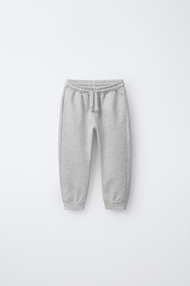 Zara PIQUÉ JOGGER PANTS - Gray