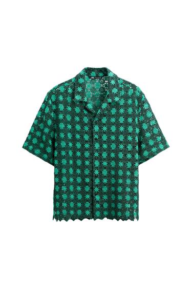 TEXTURED CROCHET SHIRT