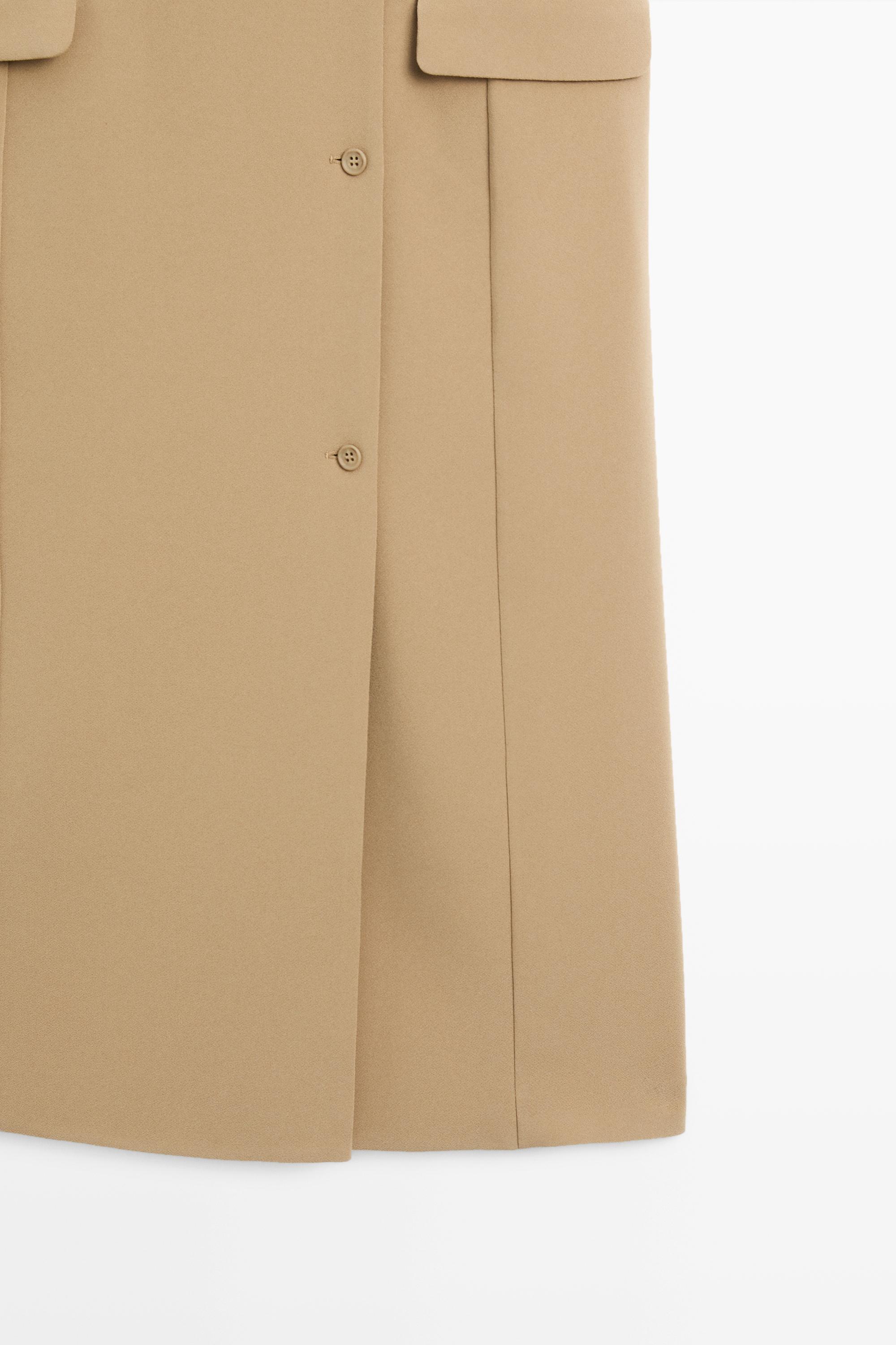 Robe midi croisée détail poches - STUDIO