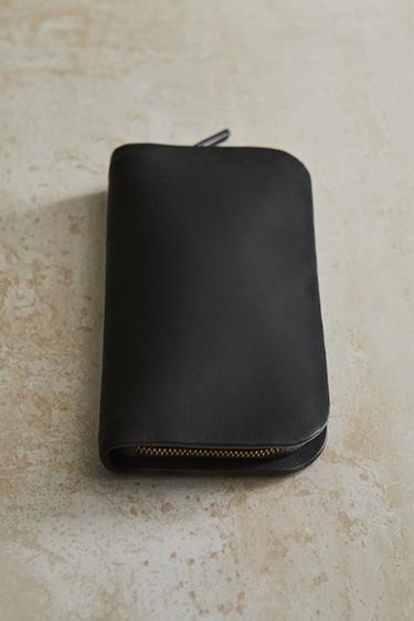 LEATHER WALLET - Black by Zara