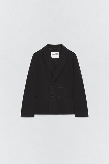 SOSHIOTSUKI x ZARA DOUBLE-BREASTED SUIT BLAZER - Brown / Taupe by Zara