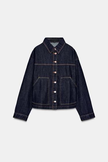 BLOUSON Z1975 EN DENIM - Bleu de Zara - Image 3