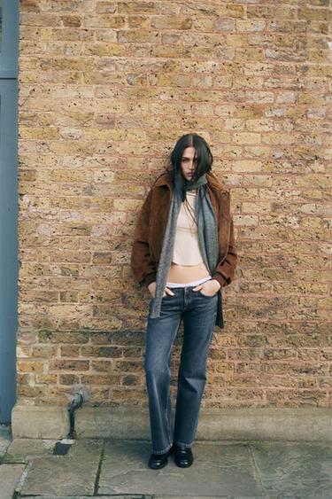 КУРТКА ИЗ ИСКУССТВЕННОЙ ЗАМШИ — ТЕМНЫЙ РЫЖЕВАТО-КОРИЧНЕВЫЙ от Zara