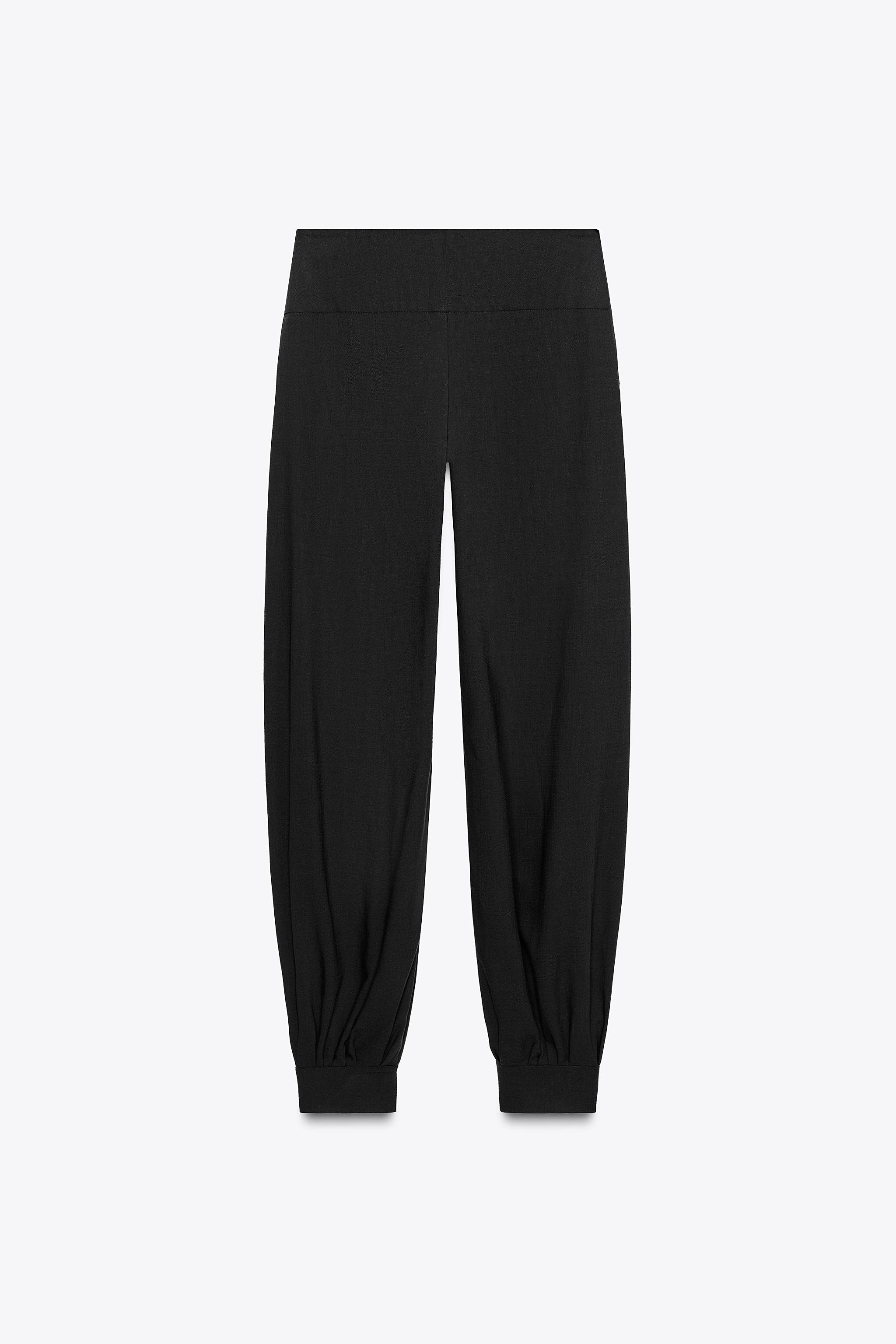 ZW COLLECTION CUFFED BALLOON PANTS - Black | ZARA United States