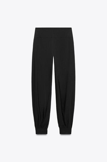 PANTALON BOUFFANT À POIGNETS ZW COLLECTION - Noir de Zara - Image 5