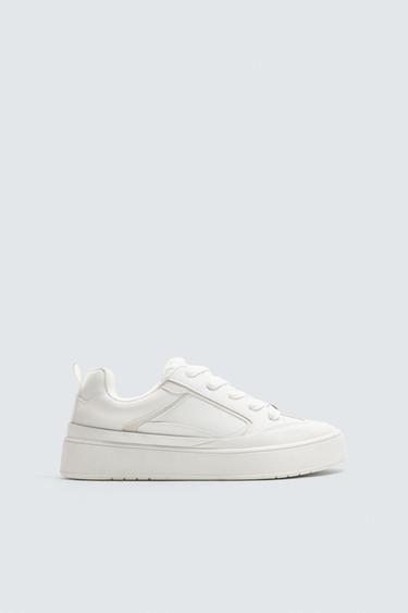TÊNIS COM VOLUME E CADARÇO MAXI - Branco da Zara