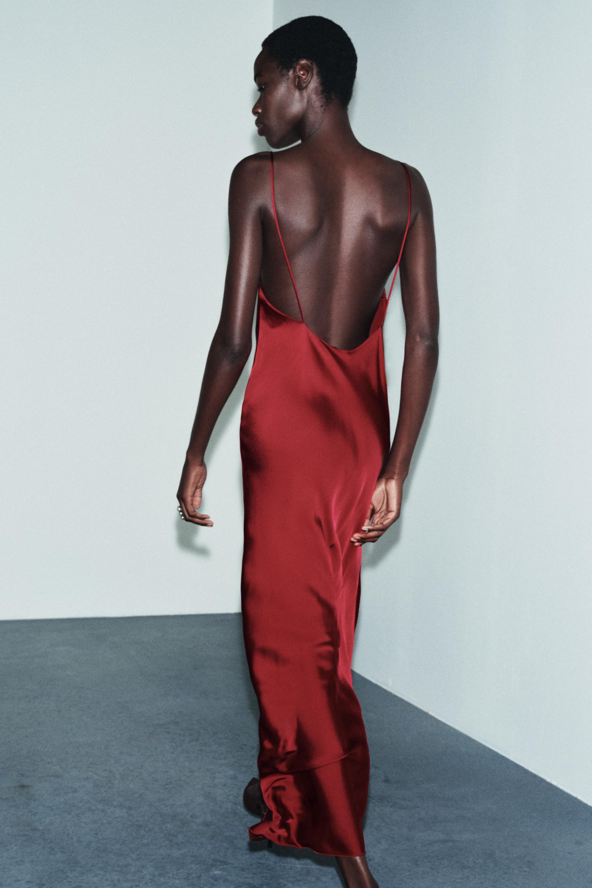 SATIN SLIP DRESS ZW COLLECTION