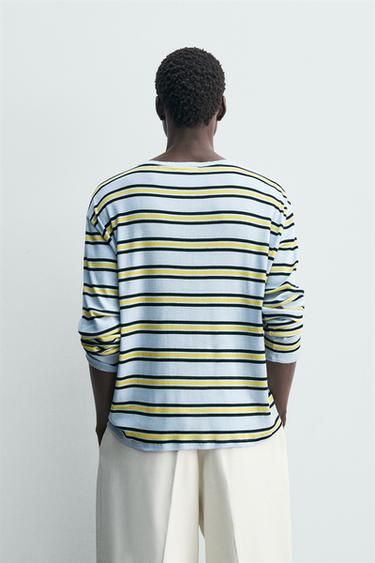 JACQUARD STRIPED T-SHIRT - striped by Zara - Image 2