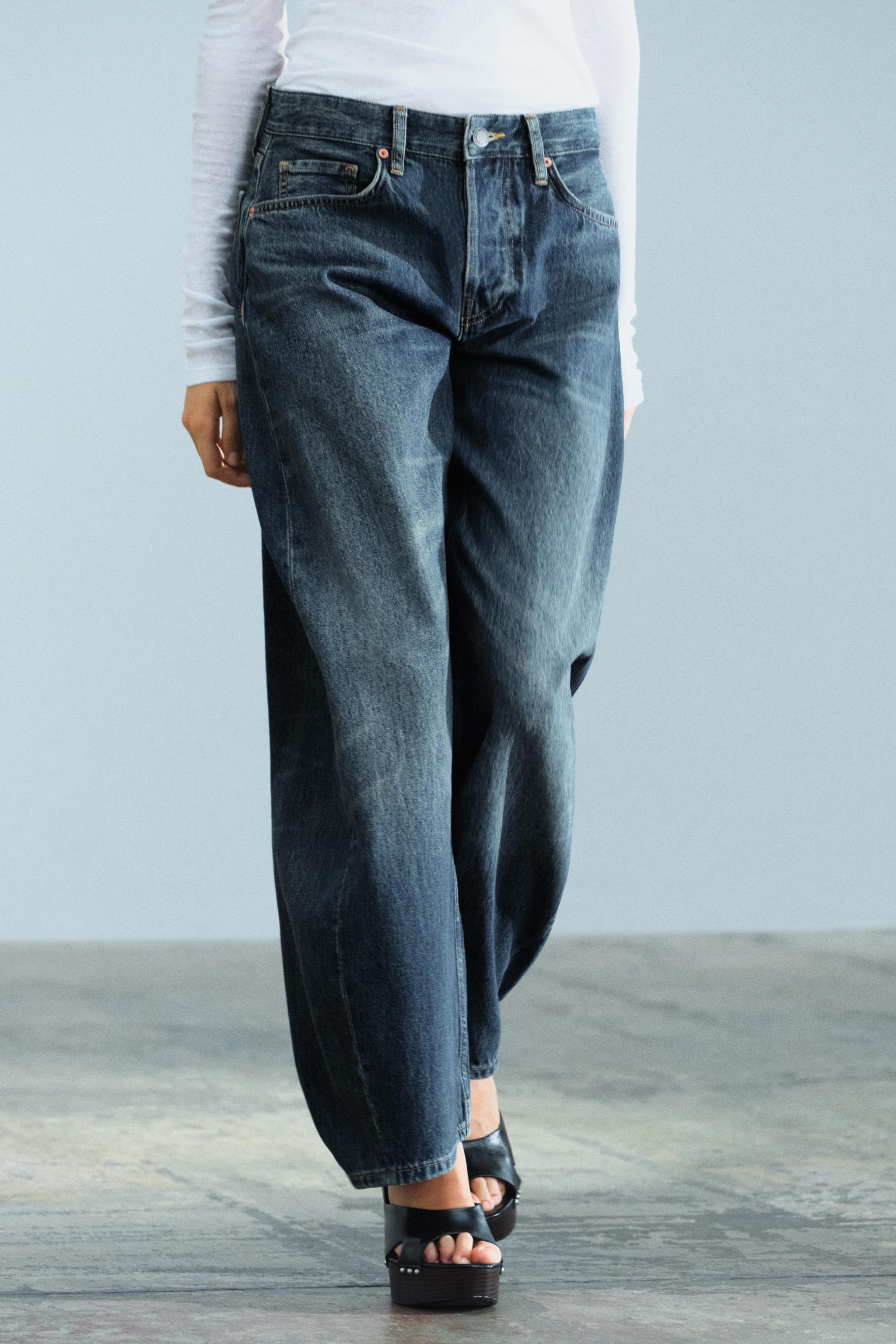 Zara ZW COLLECTION BARREL ORTA BEL JEAN görsel 5