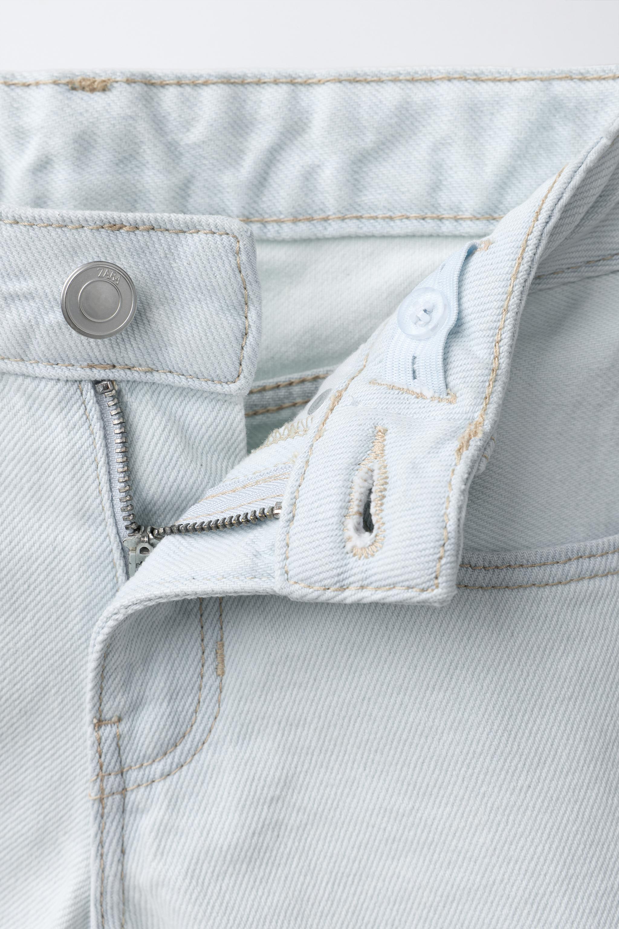CROCHET DENIM BERMUDA SHORTS