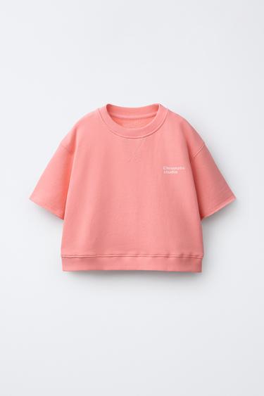 JOGGING PLUSH T-SHIRT - Orange by Zara